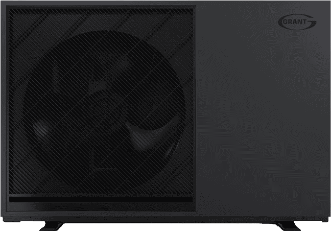 Modern air source heat pump for energy-efficient heating.